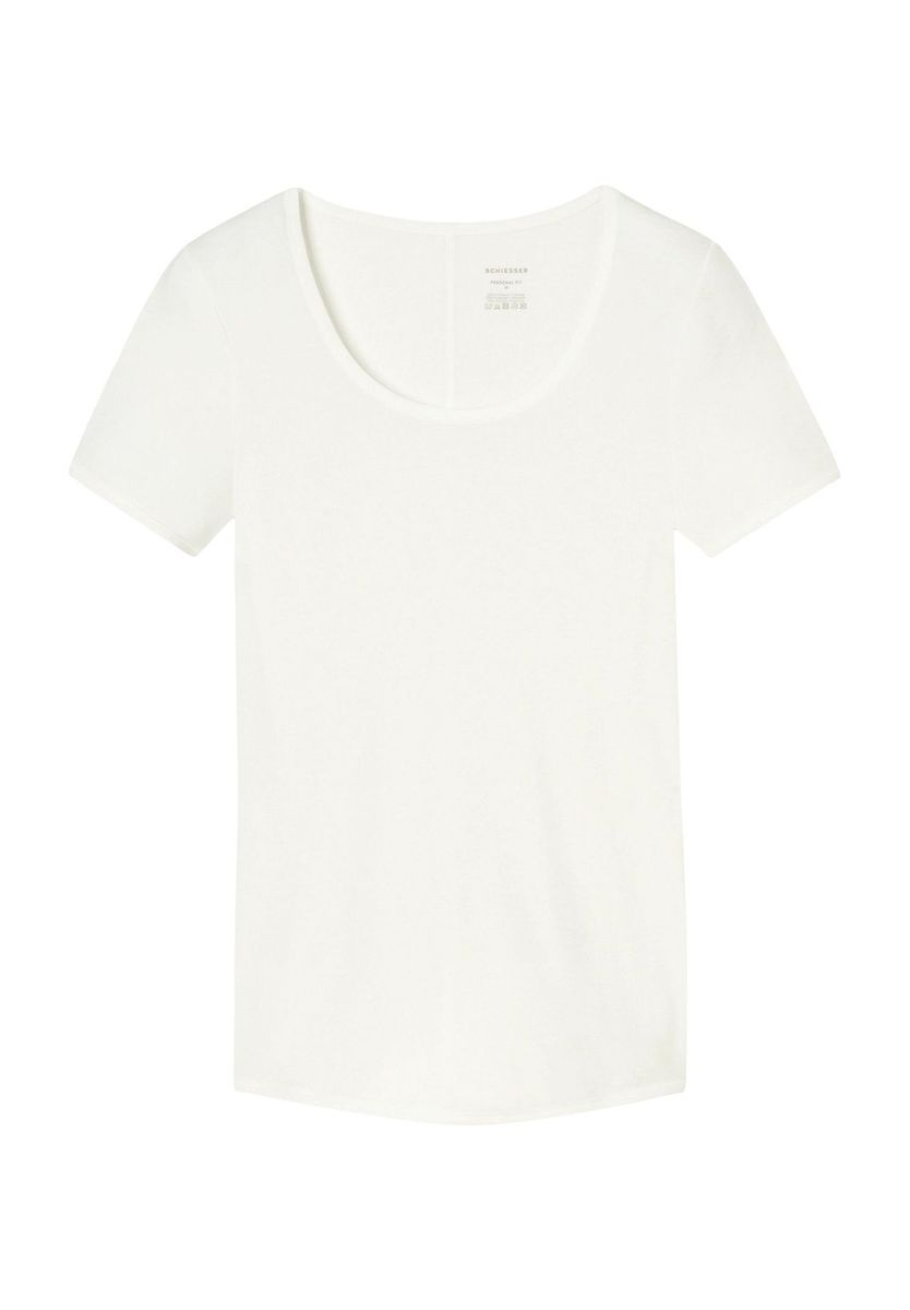 Elastisches Shirt mit U-Ausschnitt