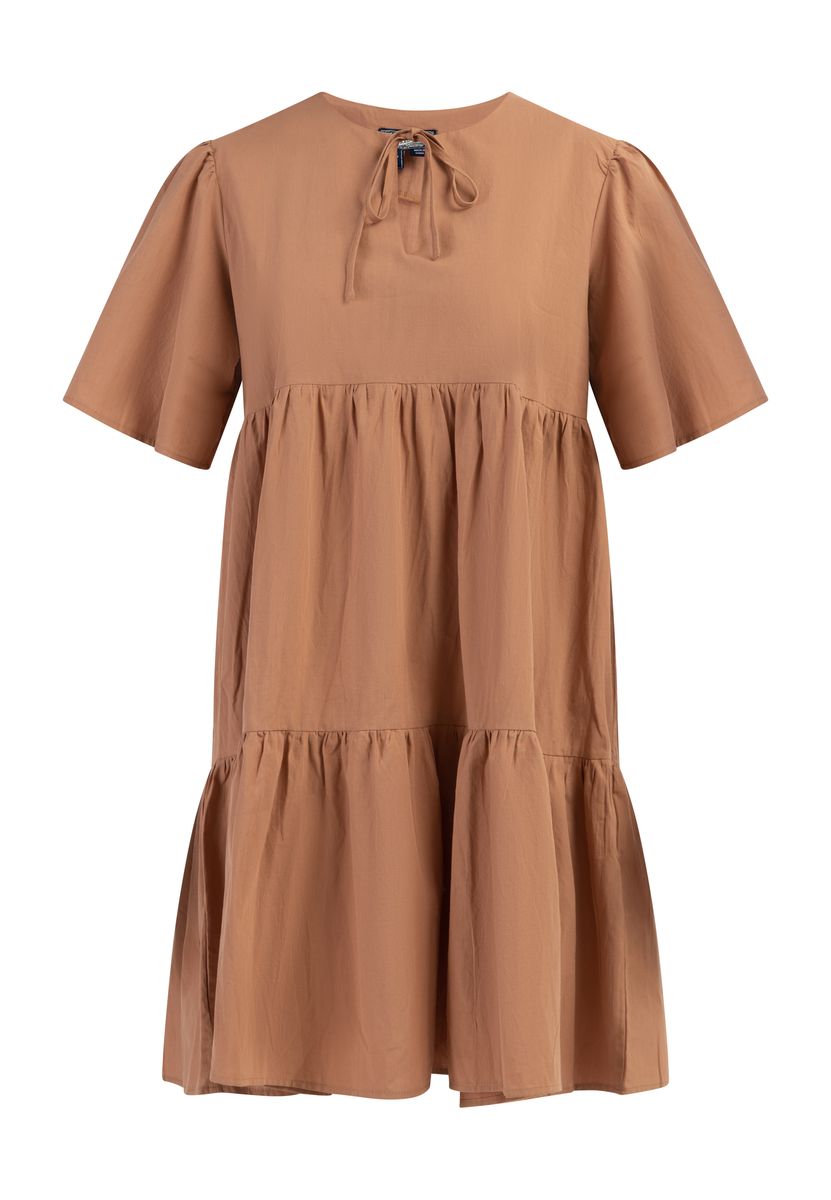 Gestuftes Baumwoll-Hängerkleid