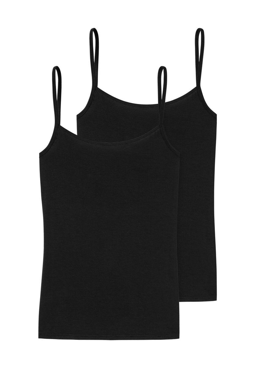 Essentielles geripptes Spaghetti-Top Set