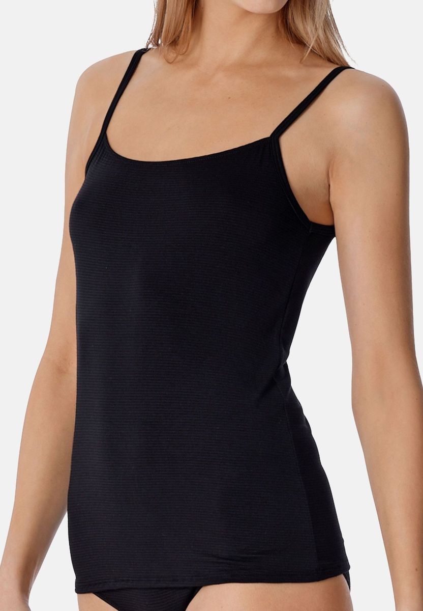 Essentielles geripptes Spaghetti-Top Set