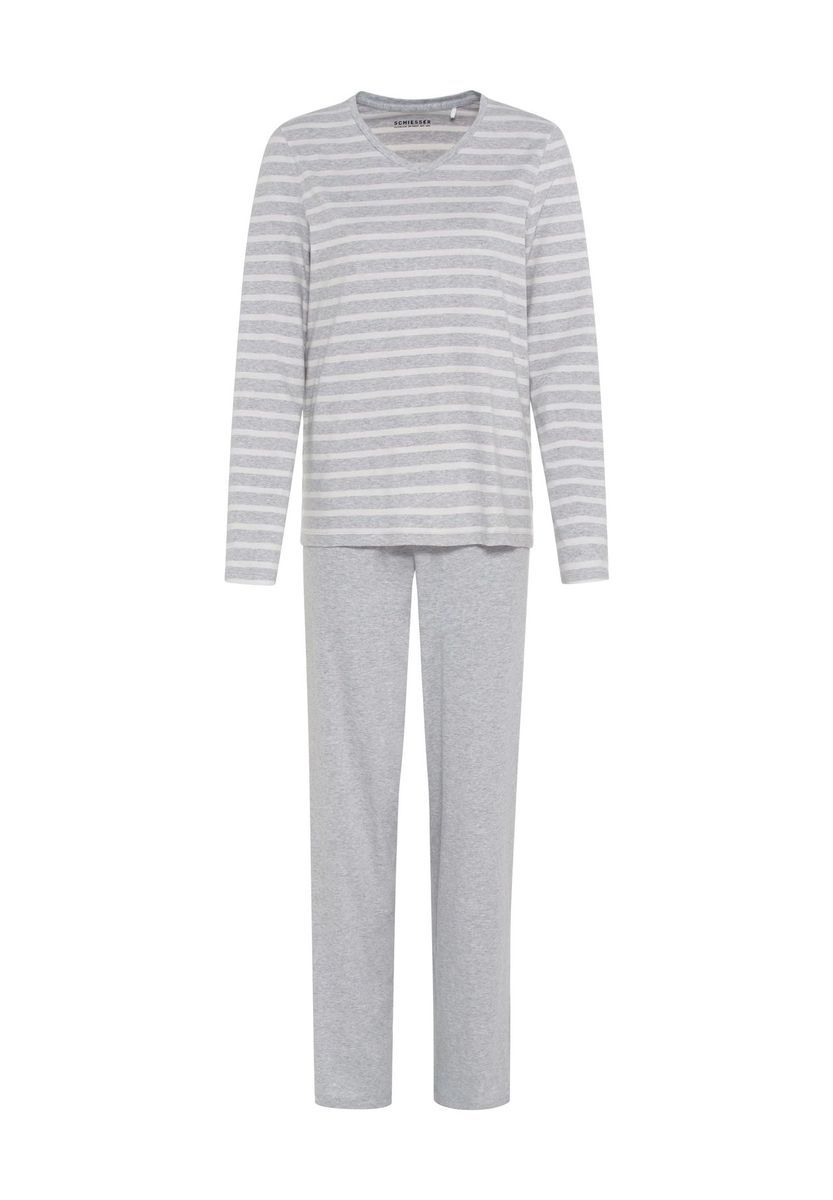 Klassisches Gestreiftes Pyjama-Set aus Baumwolle