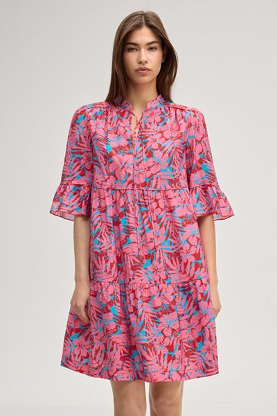 Gestuftes Devi Kleid mit Blumenmuster