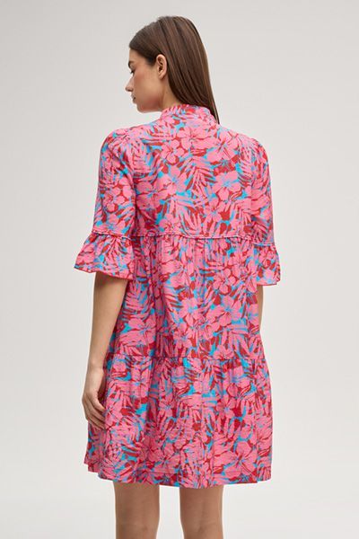 Gestuftes Devi Kleid mit Blumenmuster