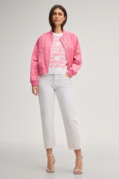 Kurzarm-Strickshirt mit Jacquard-Muster