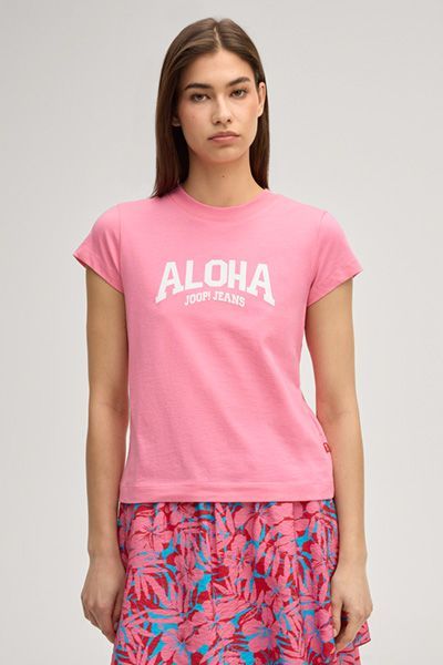 T-Shirt mit markantem Grafik-Schriftzug