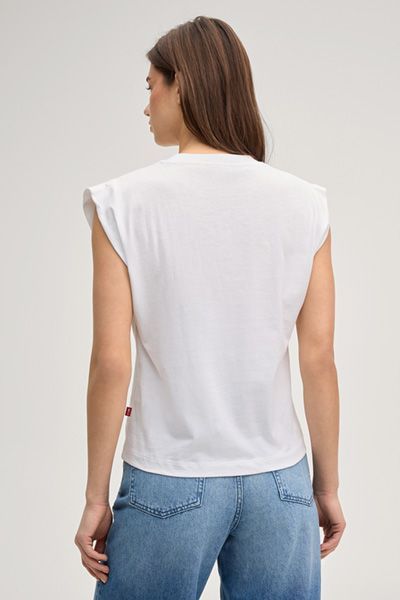 Grafik-T-Shirt mit angeschnittenen Ärmeln