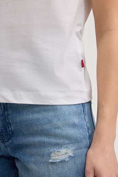Grafik-T-Shirt mit angeschnittenen Ärmeln
