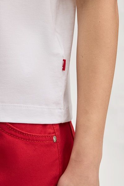 Retro-T-Shirt mit Kontrastbündchen