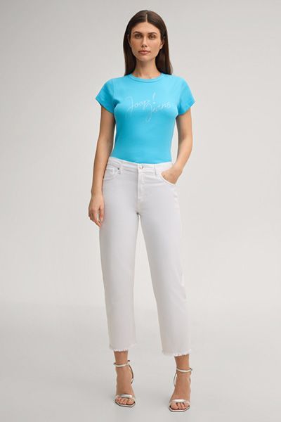 Feminines T-Shirt mit Glitzerschriftzug