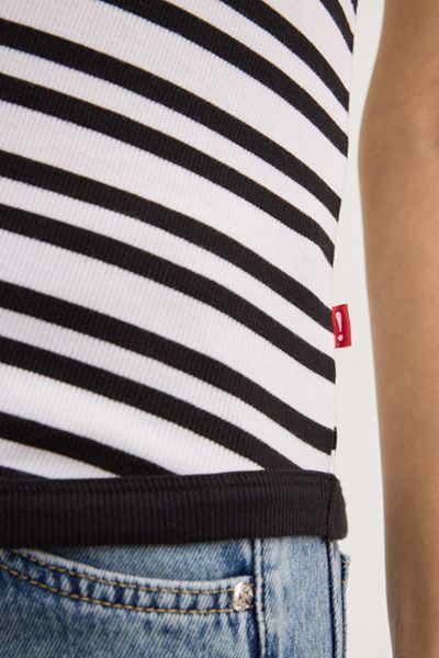 Gestreiftes Tanktop aus Rippstrick