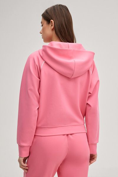 Zip-Hoodie mit sportlichen Paspelierungen