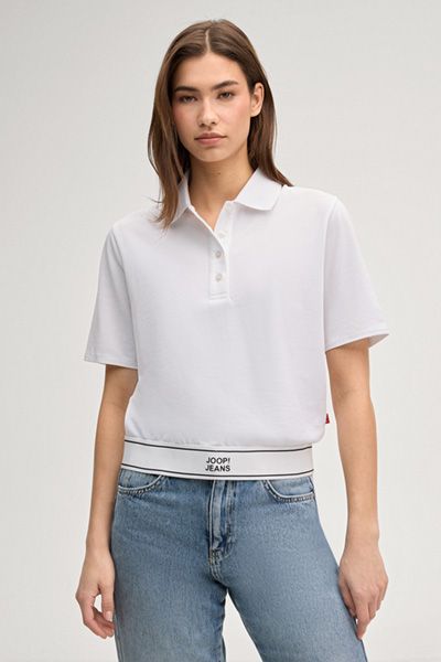 Kurzärmliges Poloshirt mit Logo-Bund