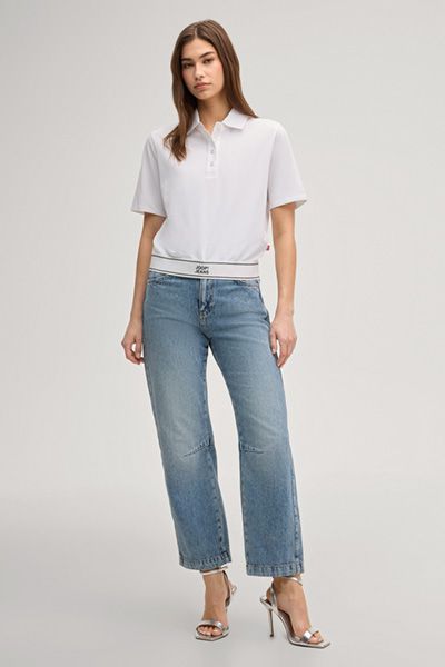 Kurzärmliges Poloshirt mit Logo-Bund