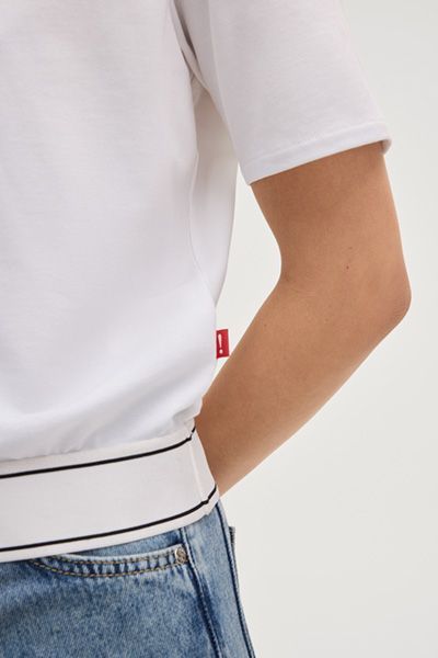 Kurzärmliges Poloshirt mit Logo-Bund