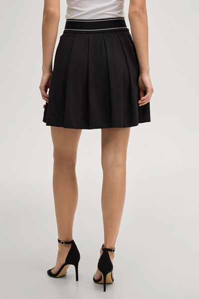 Plissierter Minirock mit Logo-Bund
