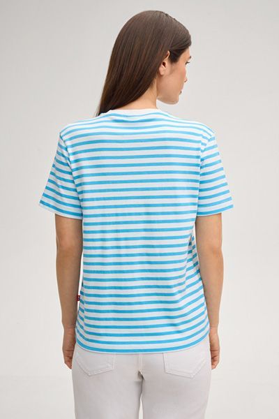 Klassisches gestreiftes Baumwoll-T-Shirt