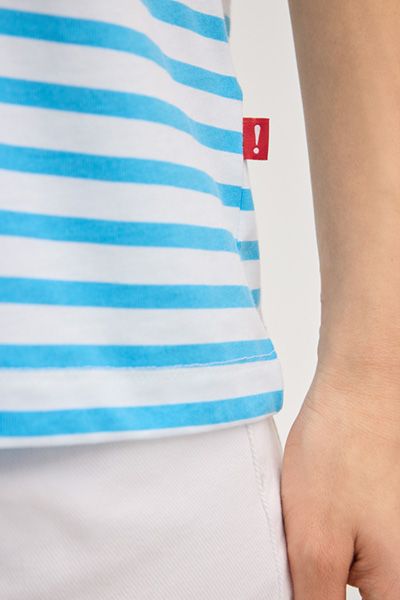 Klassisches gestreiftes Baumwoll-T-Shirt