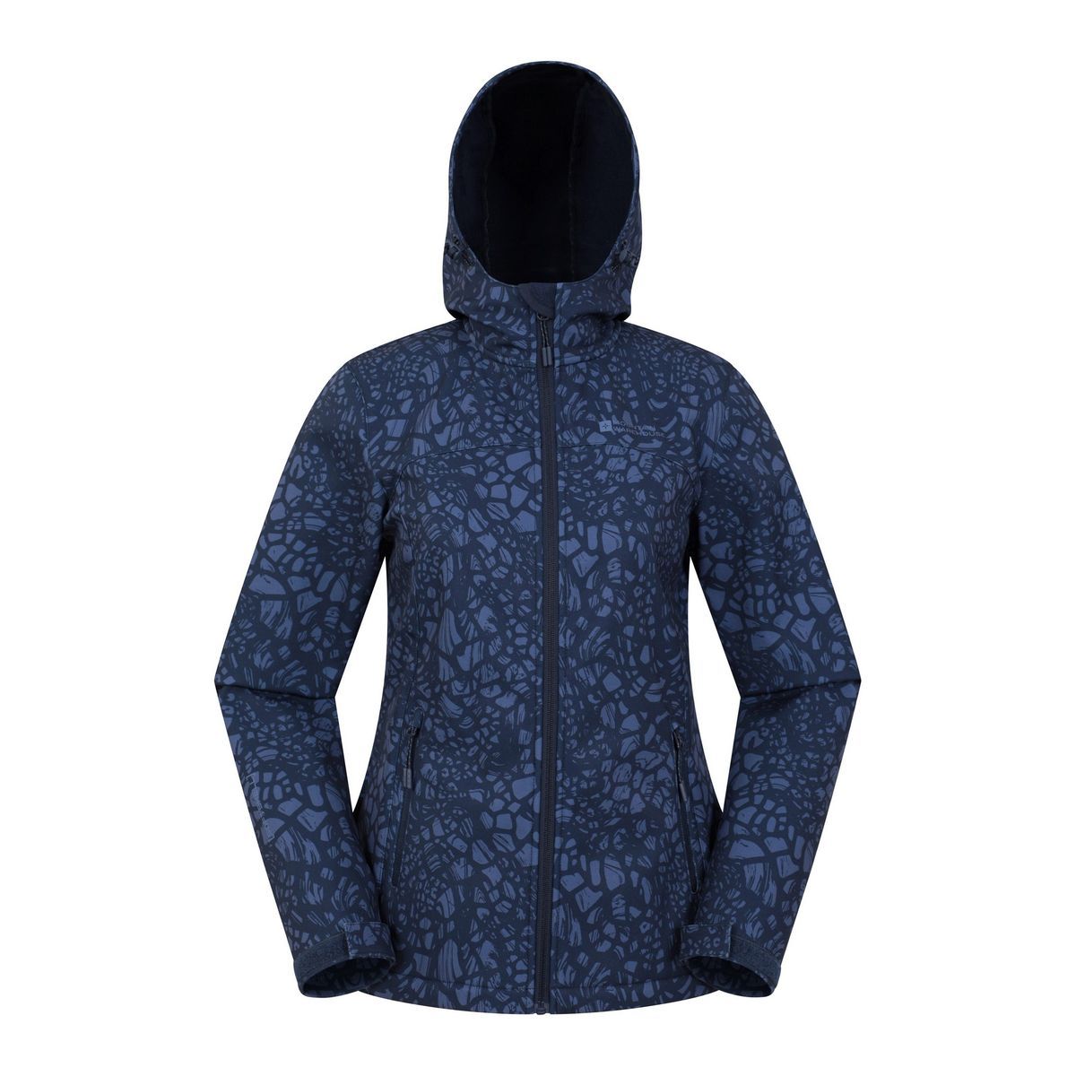 Bedruckte Softshelljacke mit Kapuze