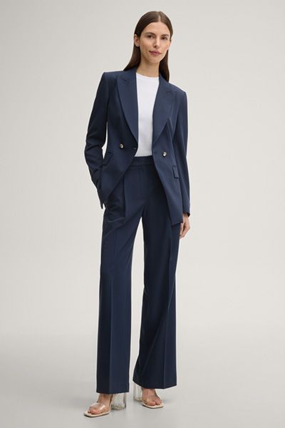 Elegante Weit Geschnittene Bundfaltenhose