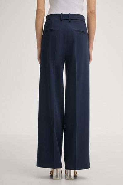 Elegante Weit Geschnittene Bundfaltenhose