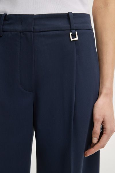 Elegante Weit Geschnittene Bundfaltenhose