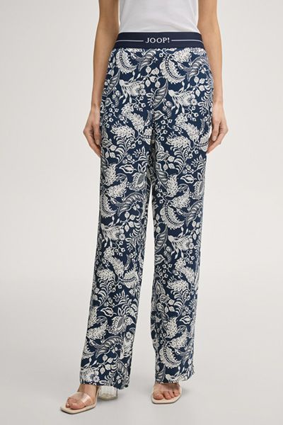 Fließende weit geschnittene Jacquard-Hose