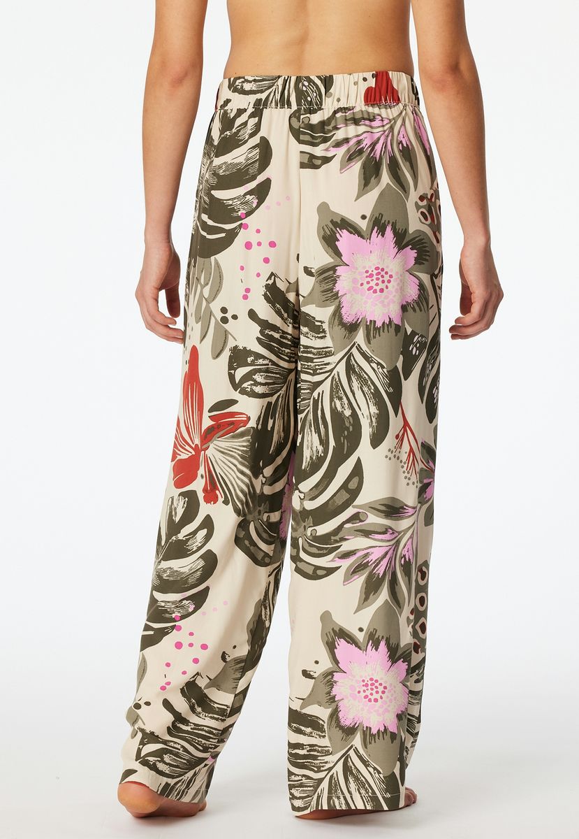 Weite Lounge-Hose mit botanischem Print