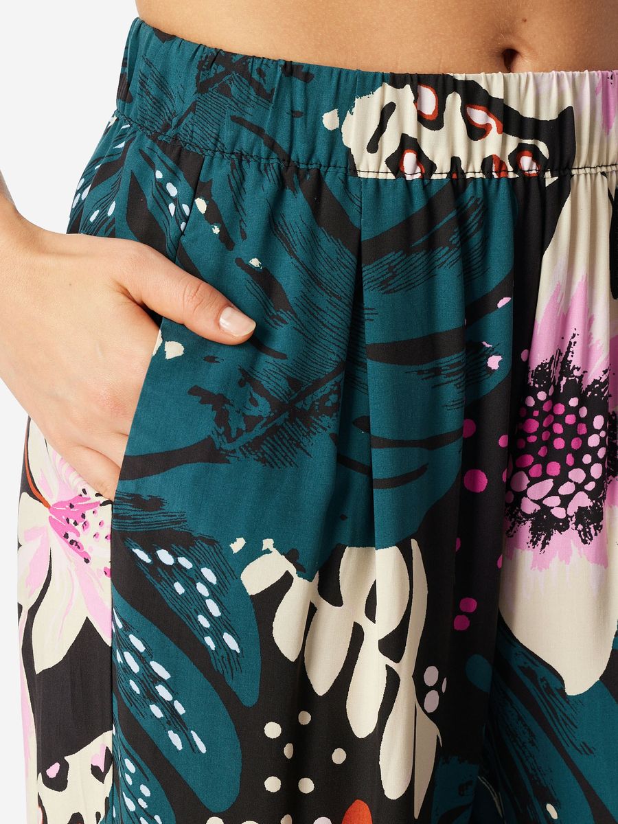 Weite Lounge-Hose mit botanischem Print
