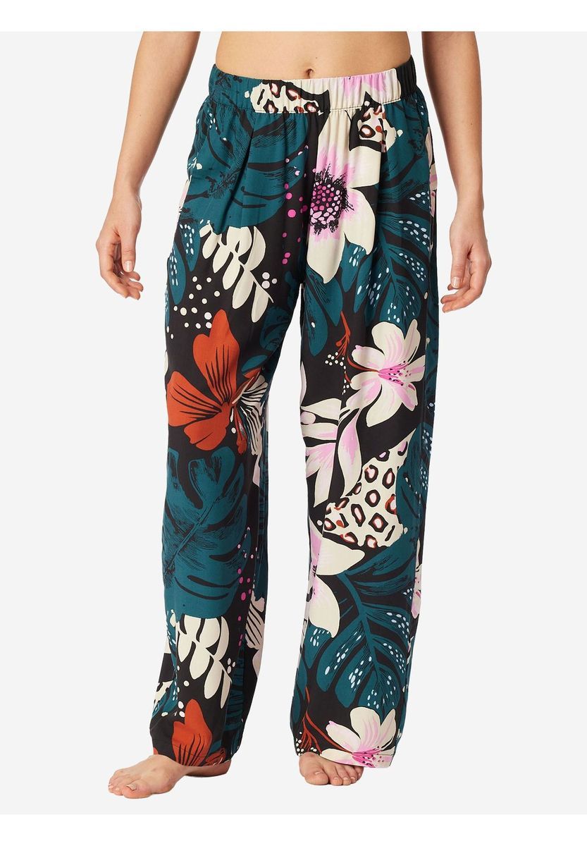 Weite Lounge-Hose mit botanischem Print