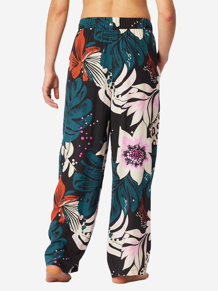Weite Lounge-Hose mit botanischem Print