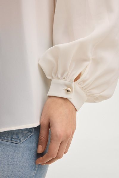 Geraffte Bluse mit Raglanärmeln