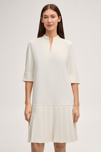 Kleid mit plissiertem Saum