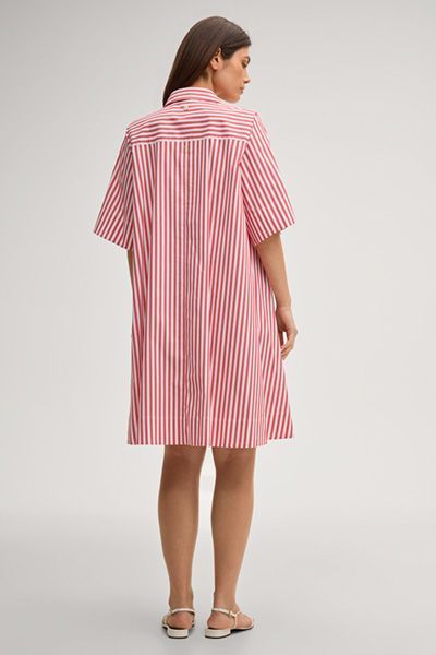 Gestreiftes Hemdblusenkleid in A-Linie