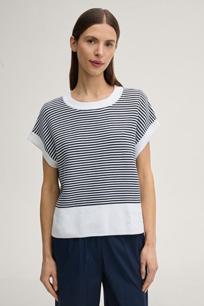 Gestreiftes Strickshirt aus Bio-Baumwolle