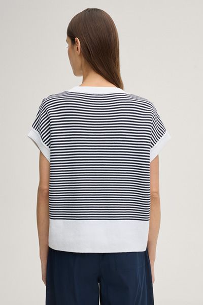 Gestreiftes Strickshirt aus Bio-Baumwolle