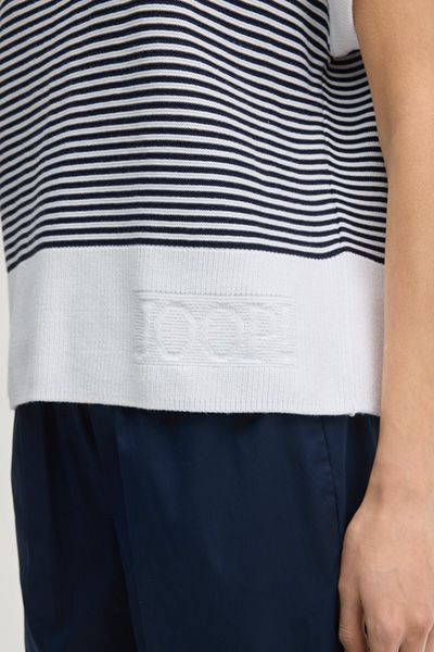 Gestreiftes Strickshirt aus Bio-Baumwolle