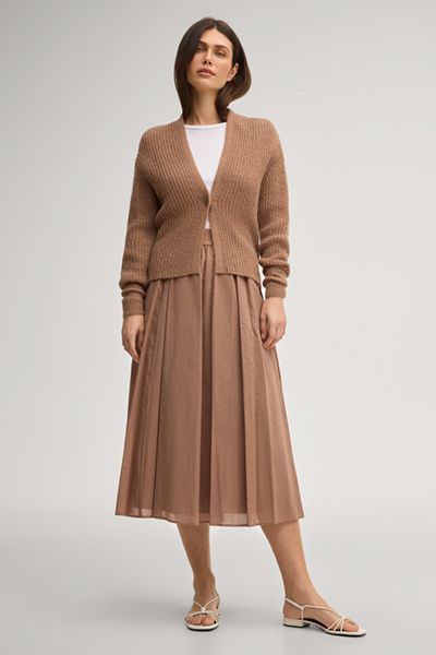 Rippstrick-Cardigan aus Alpaka-Mix