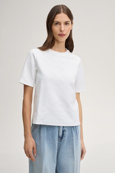T-Shirt mit geprägtem Monogramm