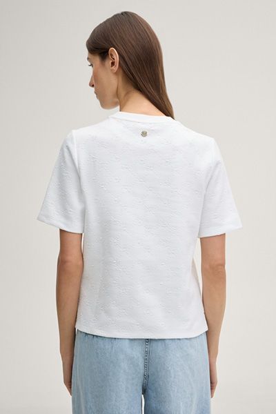 T-Shirt mit geprägtem Monogramm