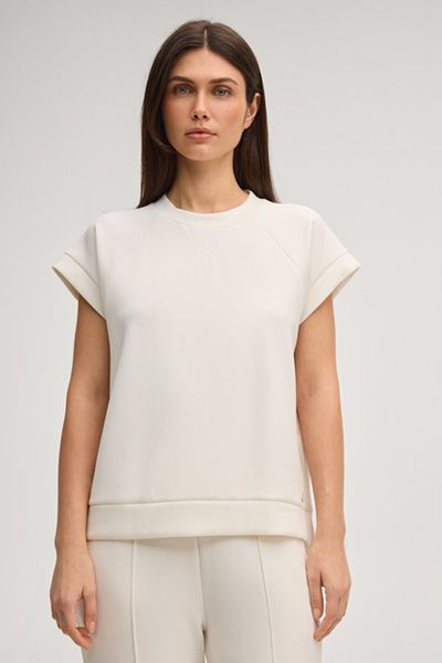 Kurzarm-Sweatshirt aus Modal-Mix