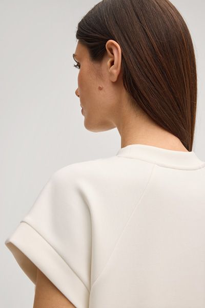 Kurzarm-Sweatshirt aus Modal-Mix