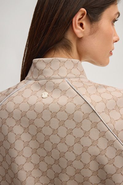 Kurzärmelige Sweatjacke mit Monogramm-Print