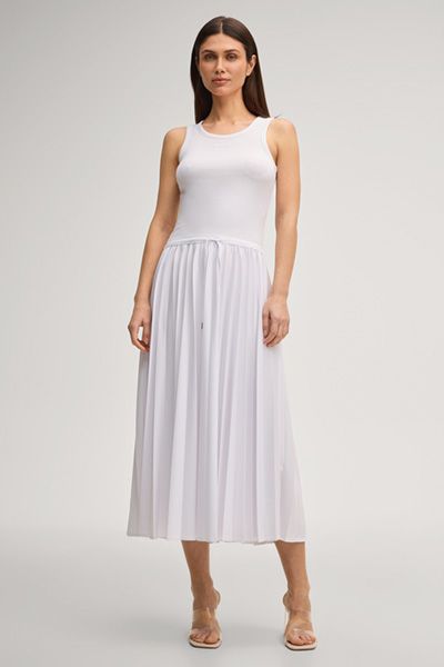 Ärmelloses Plissee-Maxikleid