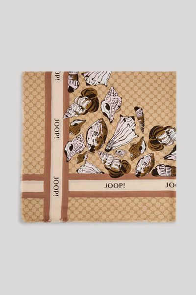 Fransiges Tuch mit Muschel-Print