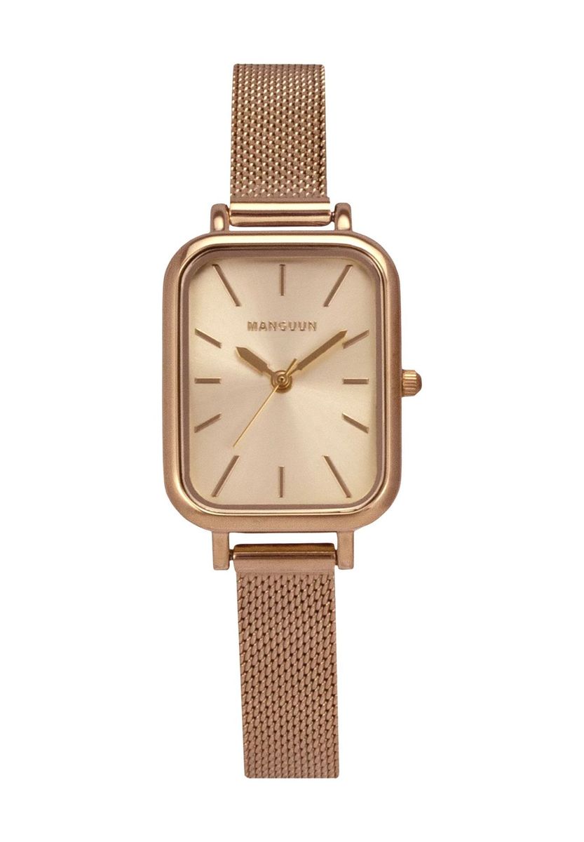 Elegante rechteckige Milanaise-Uhr