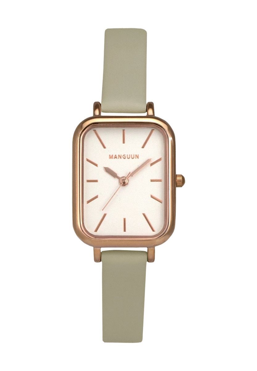 Minimalistische Armbanduhr mit rechteckigem Gehäuse