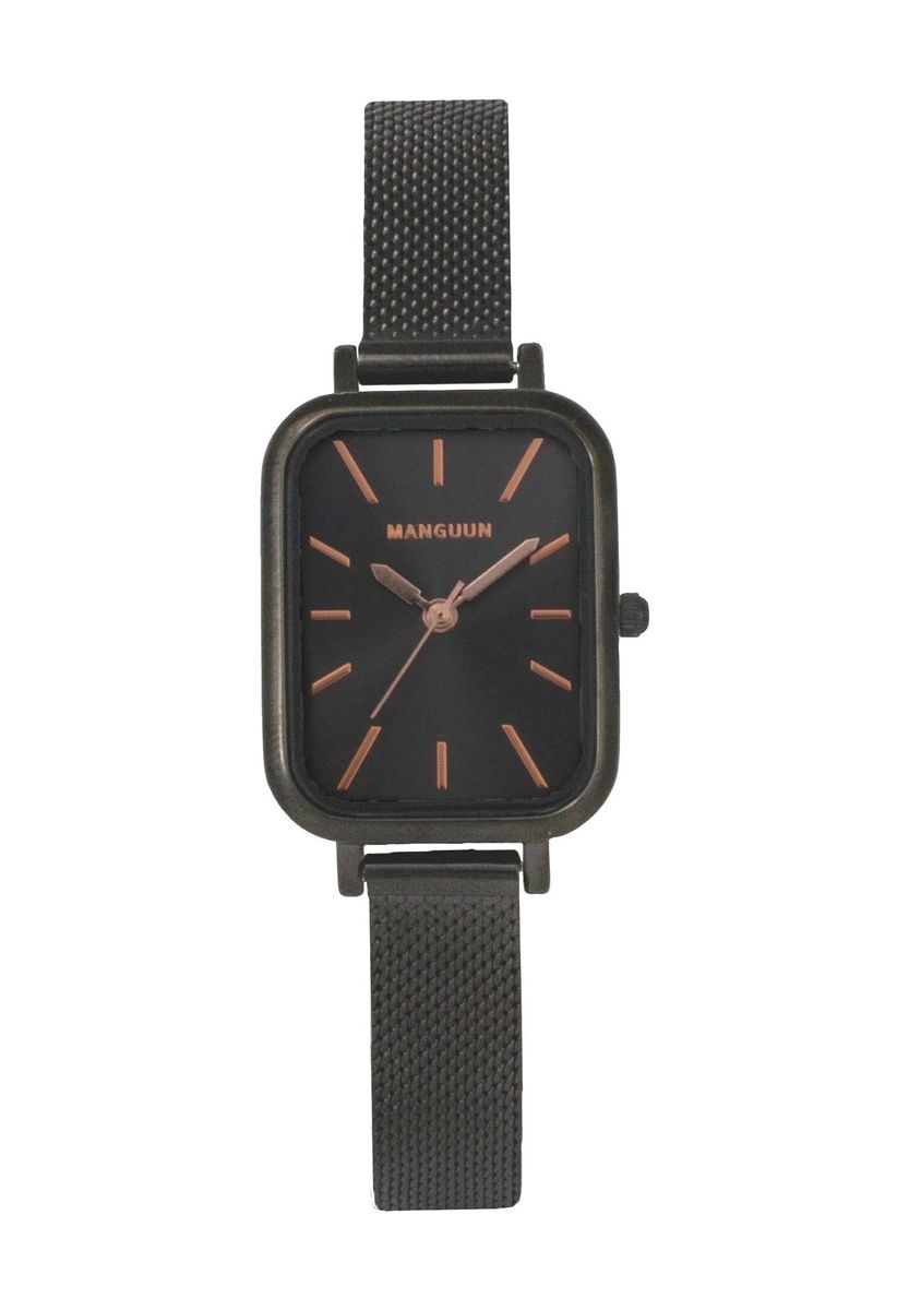 Minimalistische Armbanduhr mit Milanaise-Band