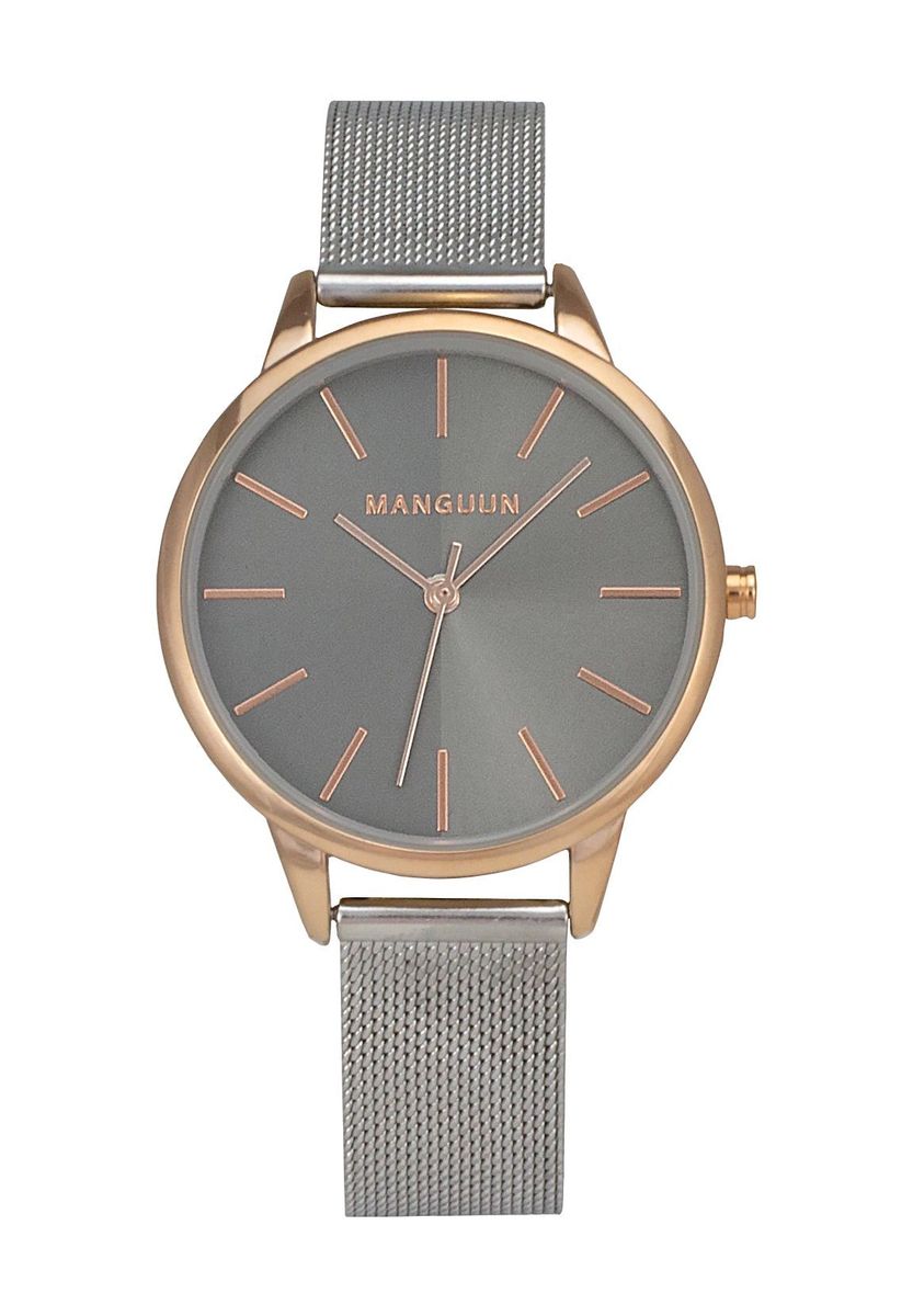 Minimalistische Analoguhr mit Milanaise-Armband
