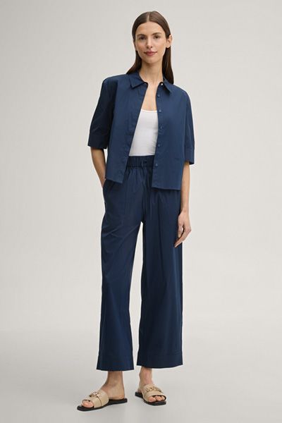 Leichte Wide-Leg-Hose mit Tunnelzug