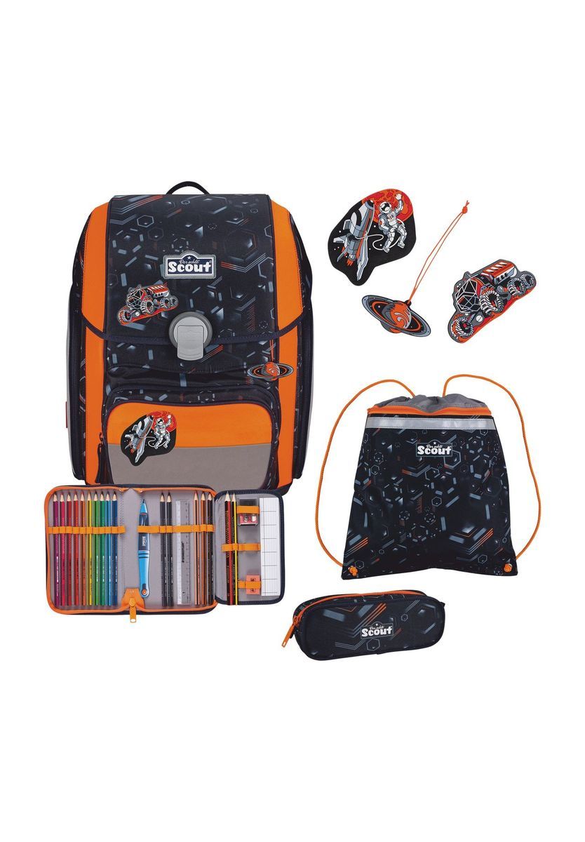 Ergonomisches Schulranzen-Set mit Weltraum-Motiven
